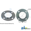 A & I Products Flange Half, Bearing; Re-Lubricatable 4 Bolt Round W/ Zerk 8" x8" x0.5" A-F4Z90-I